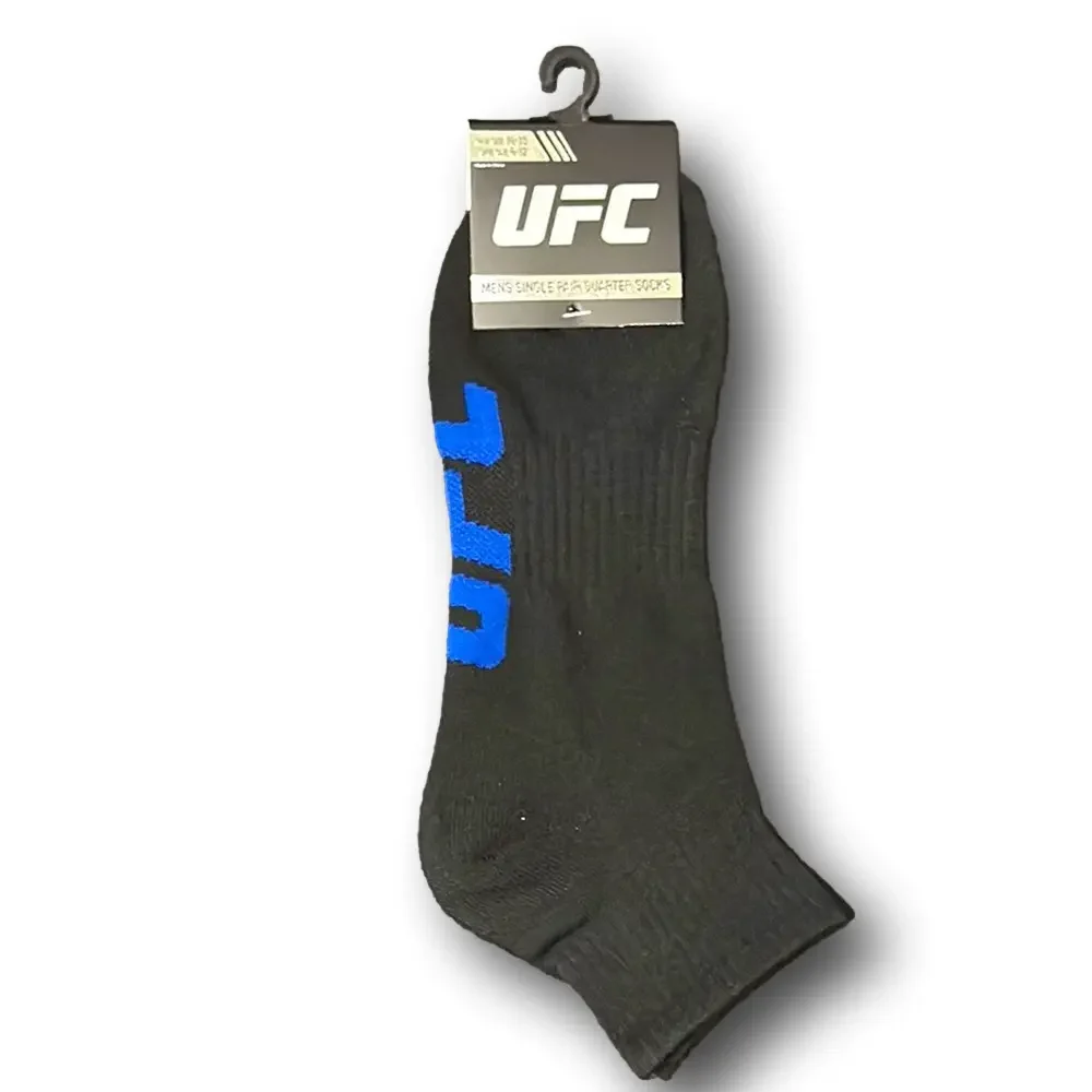 3/$20 UFC Ultimate Fighting Championship Logo Athletic Quarter Socks - NWT